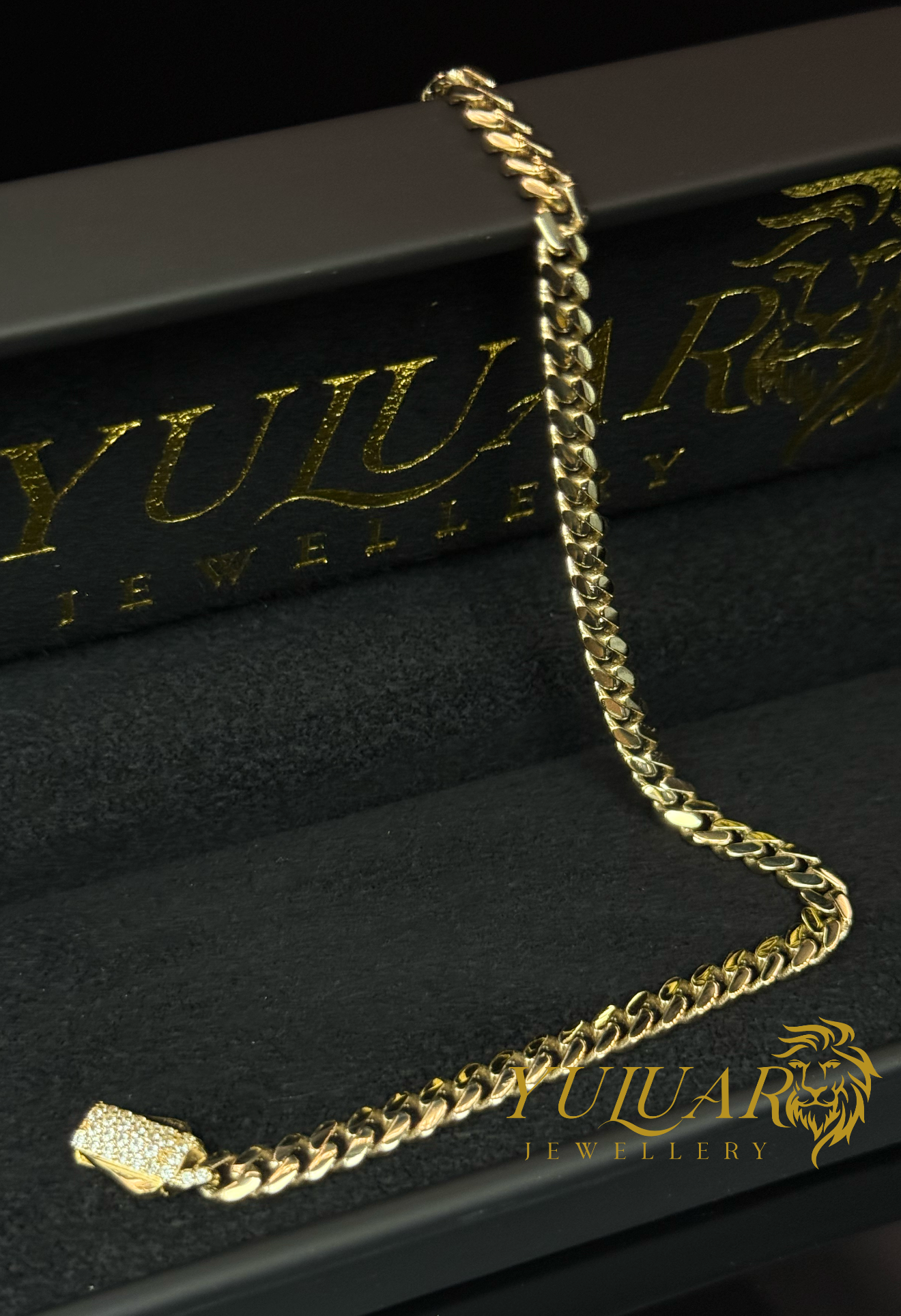 10K MONACO LINK BRACELET 4MM