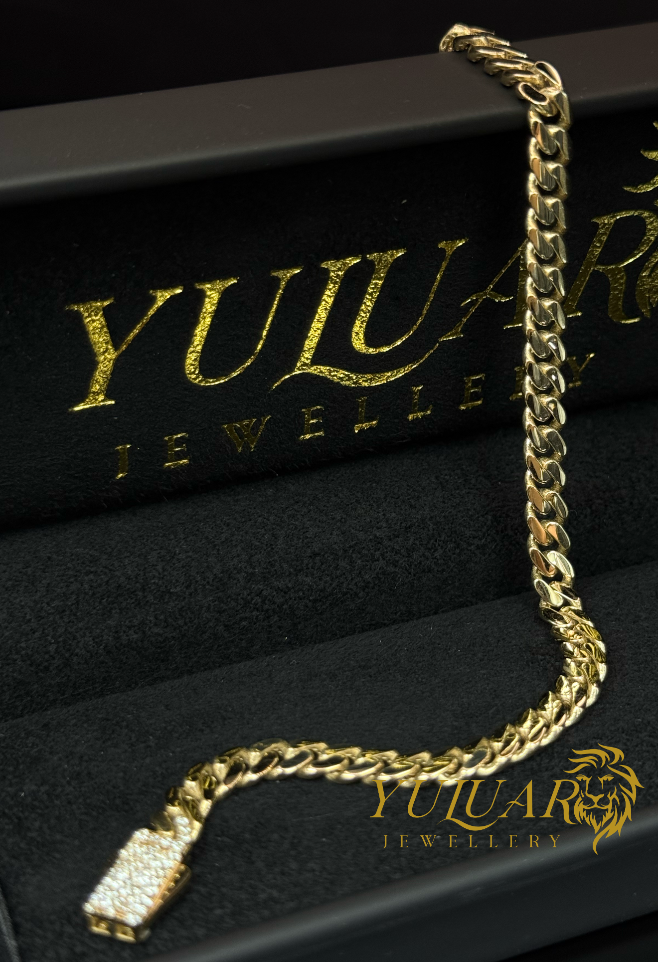 10K MONACO LINK BRACELET 5MM