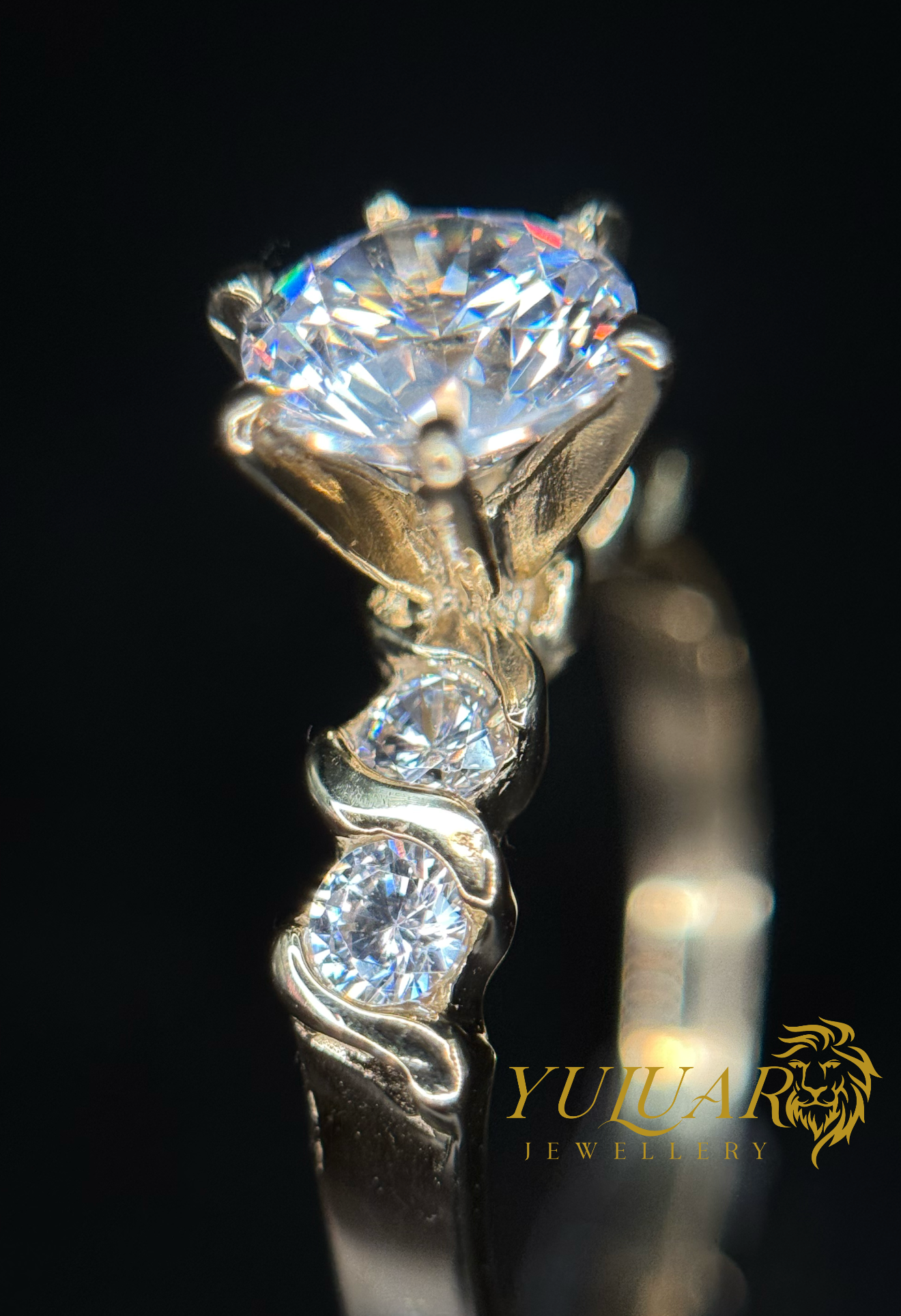 14K Women's Engagement Ring CZ