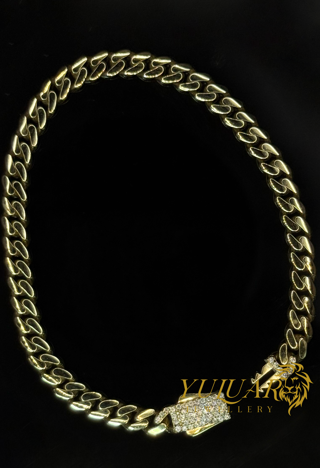 10K MONACO LINK BRACELET 5MM