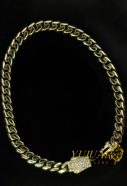 10K MONACO LINK BRACELET 5MM