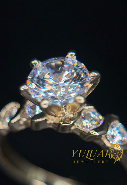 14K Women's Engagement Ring CZ