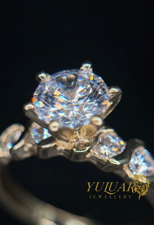 14K Women's Engagement Ring CZ