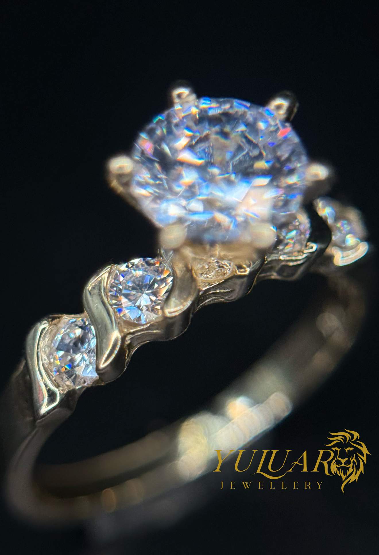 14K Women's Engagement Ring CZ