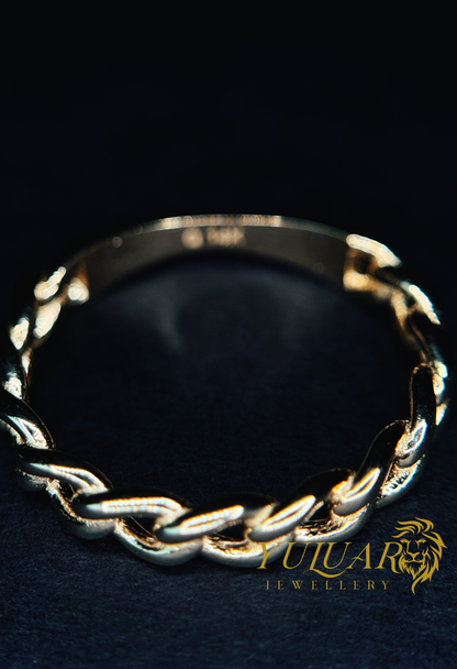 14K Cuban Chain Ring