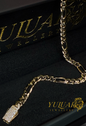 14K FIGARO MONACO LINK BRACELET 5MM