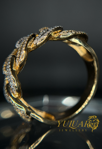 10K Men's Diamond Miami Cuban Ring