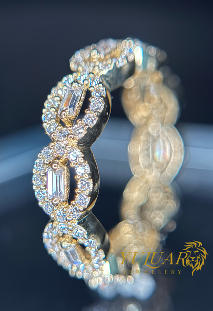 14K Women's Eternity Band CZ