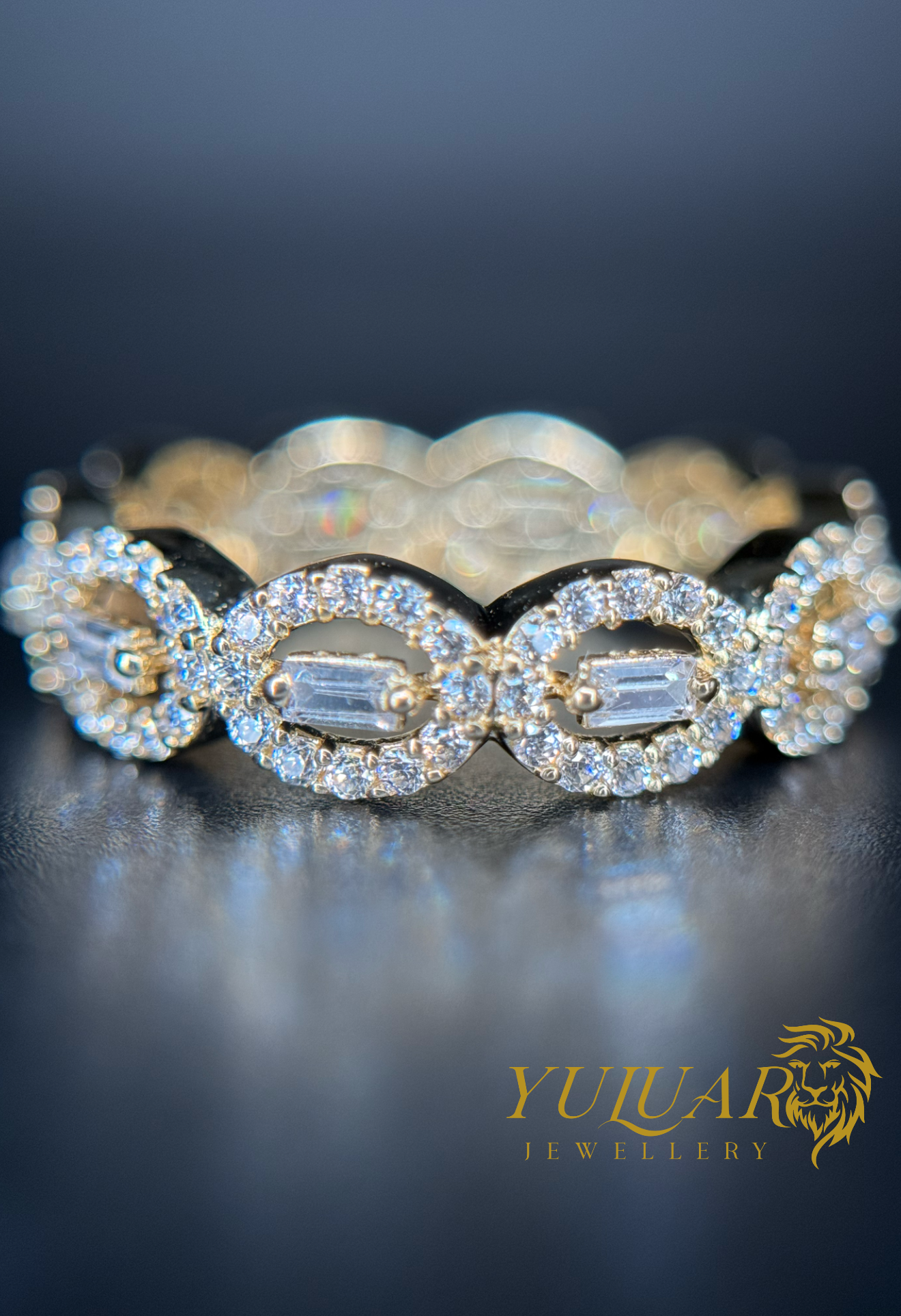 14K Women's Eternity Band CZ