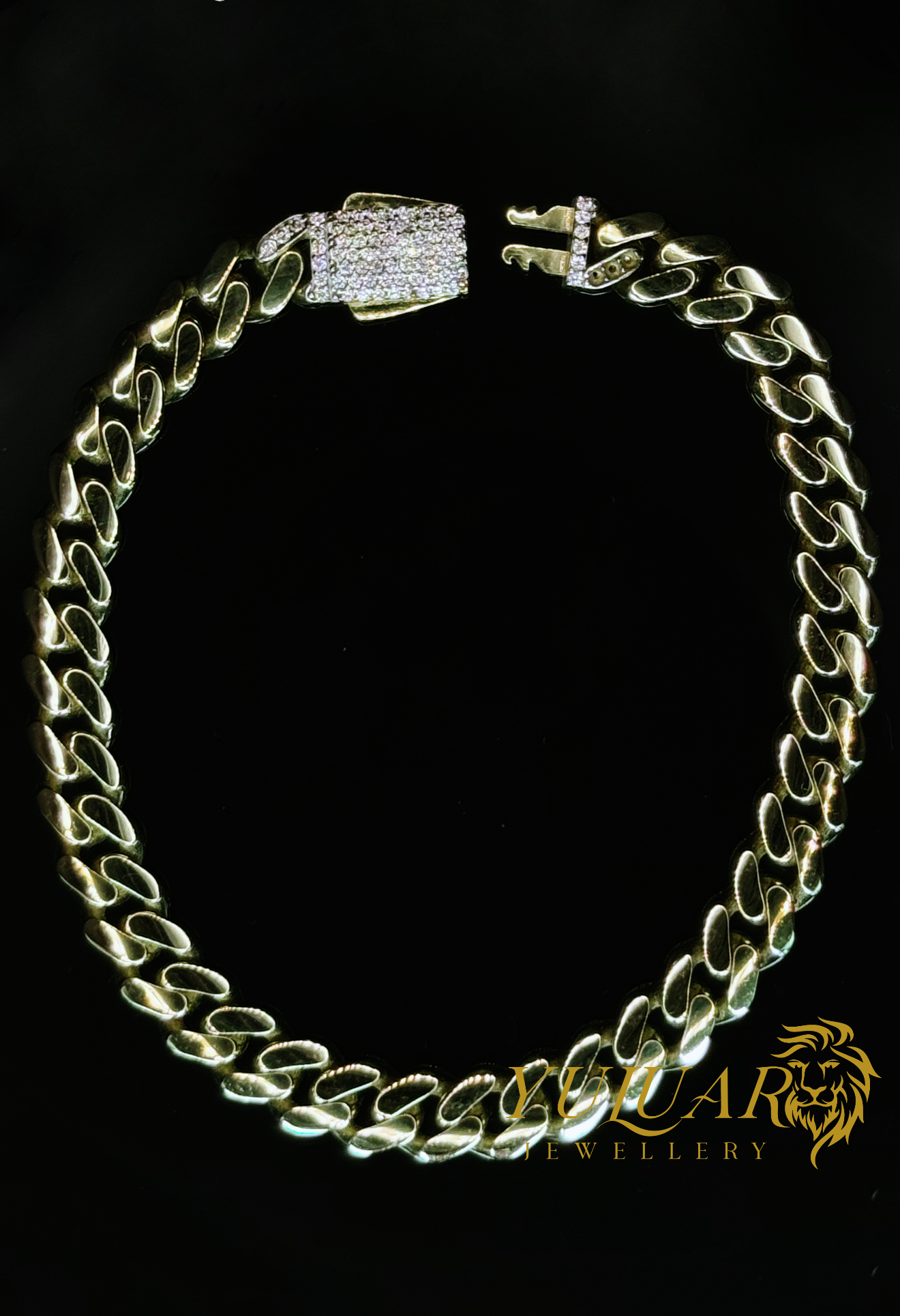 10K MONACO LINK BRACELET 6.7 MM