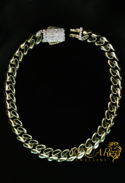 10K MONACO LINK BRACELET 6.7 MM