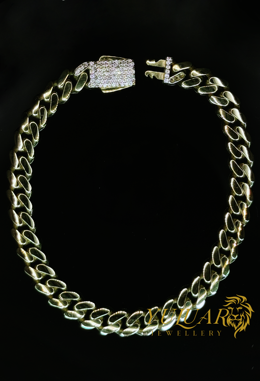 10K MONACO LINK BRACELET 6.7 MM