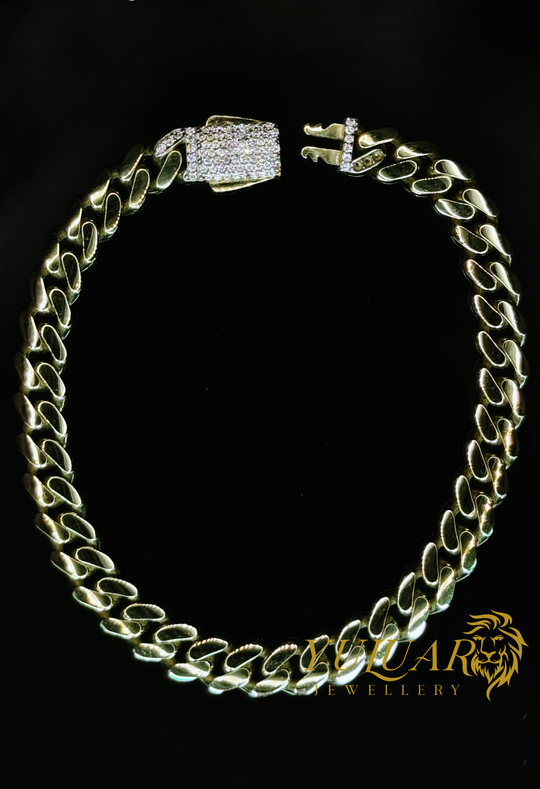 10K MONACO LINK BRACELET 6.7 MM
