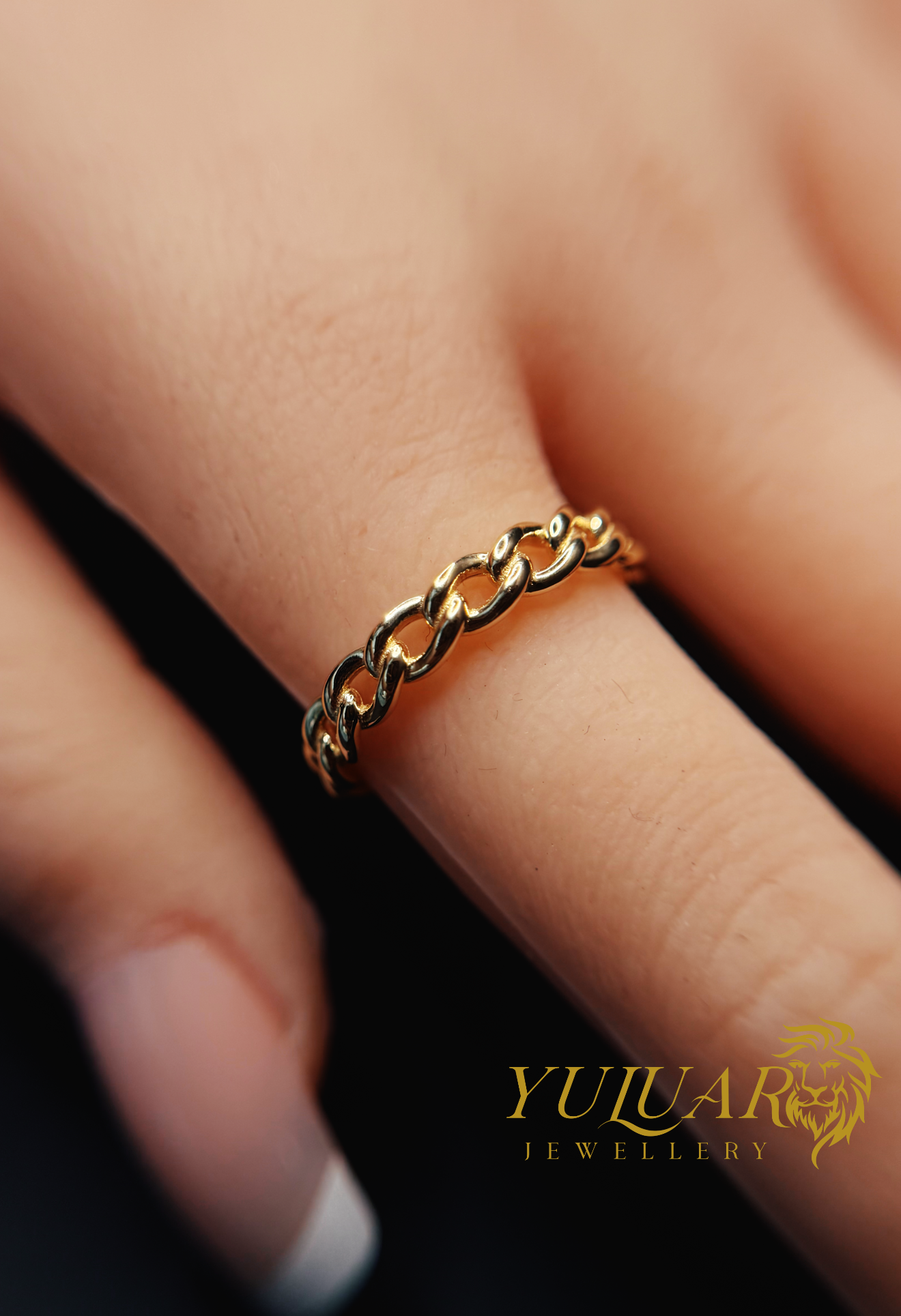 14K Cuban Chain Ring