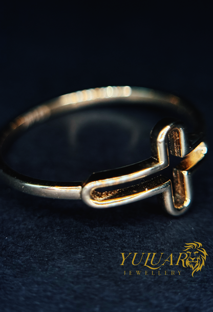 14K Women's Cross Ring