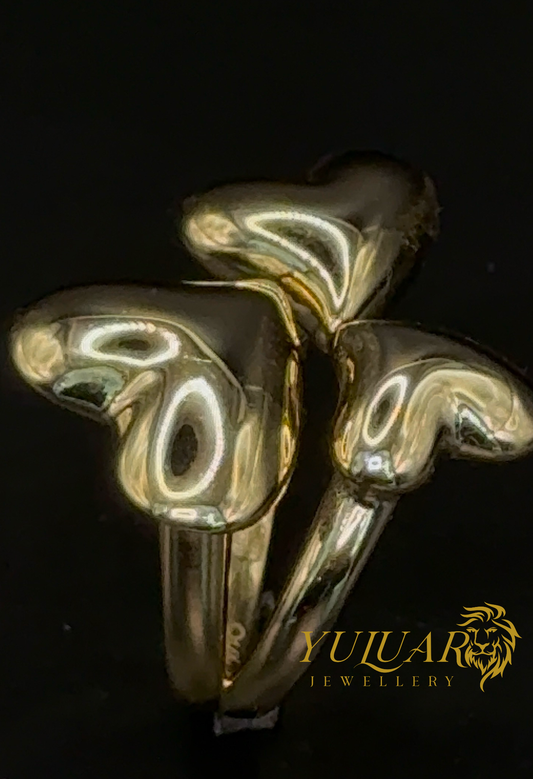 14K Women's Hearts Ring