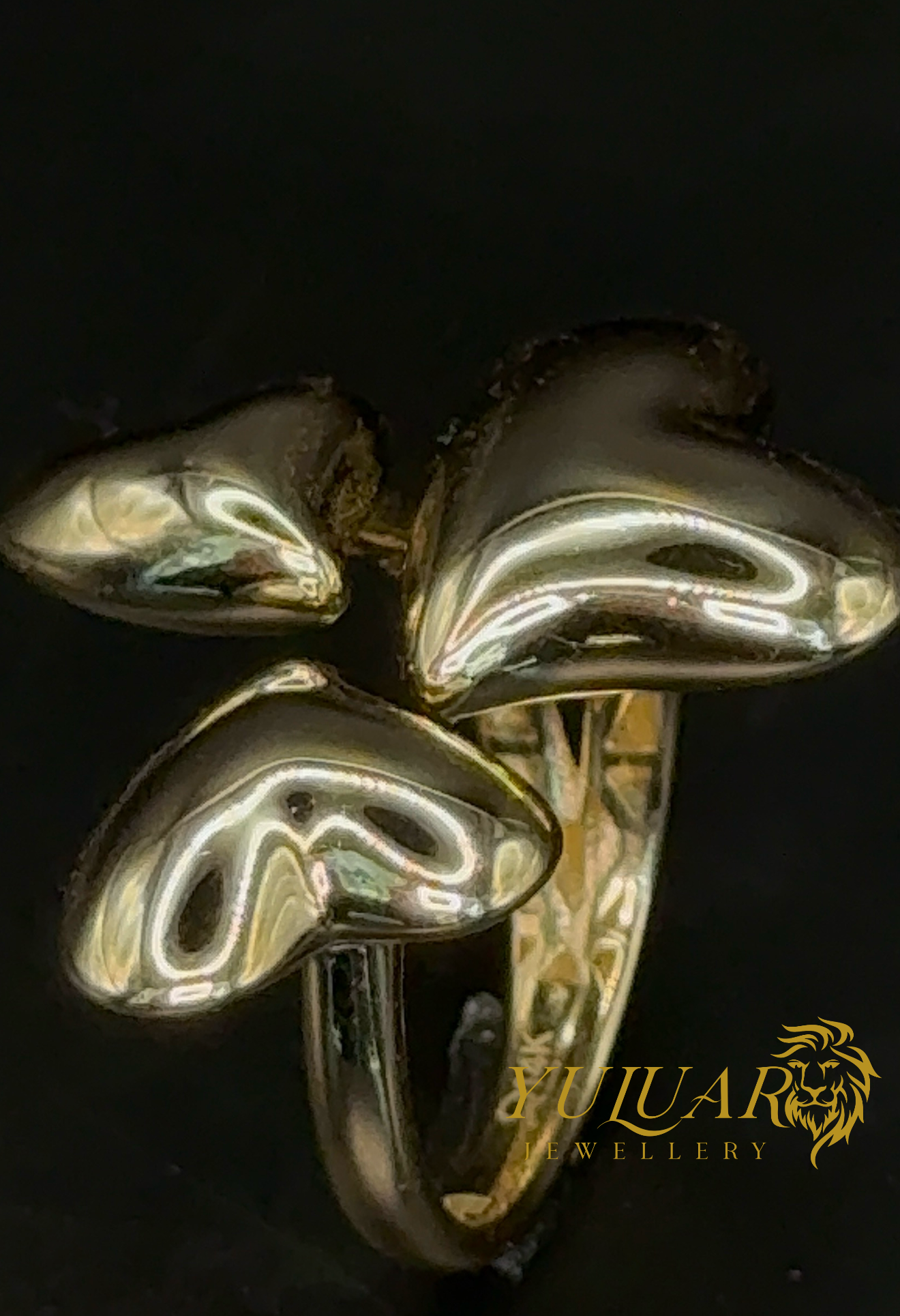 14K Women's Hearts Ring