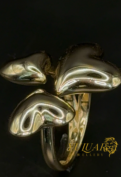 14K Women's Hearts Ring