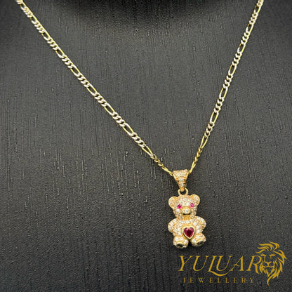 Teddy Bear Pendant CZ