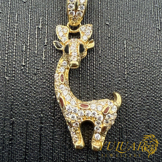 Giraffe Pendant with CZ