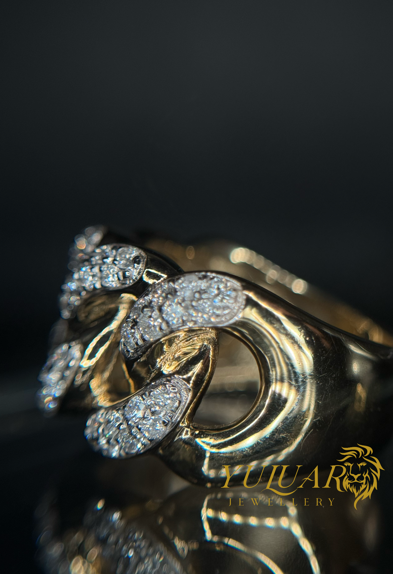 10K Men's Diamond Cuban Ring