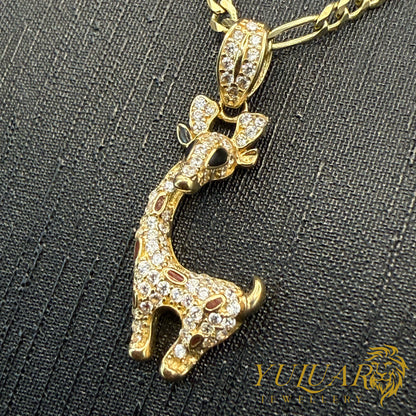 Giraffe Pendant with CZ