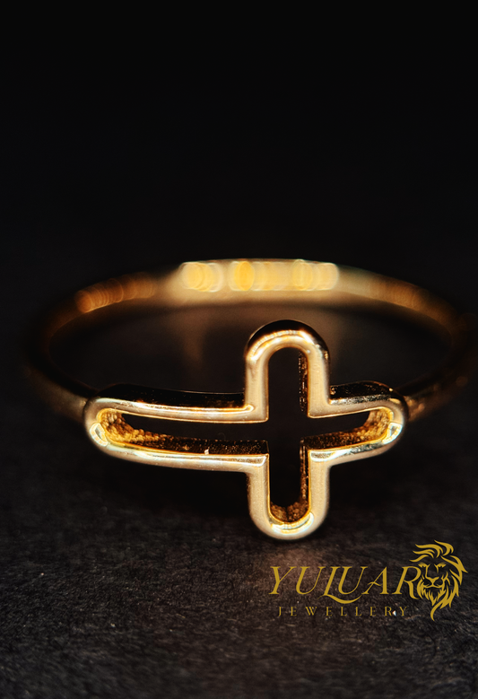 14K Women's Cross Ring