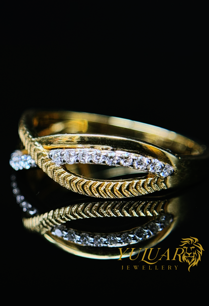 0.15 CT TW ROUND BRILLIANT LAB-GROWN DIAMOND ANNIVERSARY RING IN 14K YELLOW GOLD