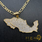 Mexico Map Pendant 14K