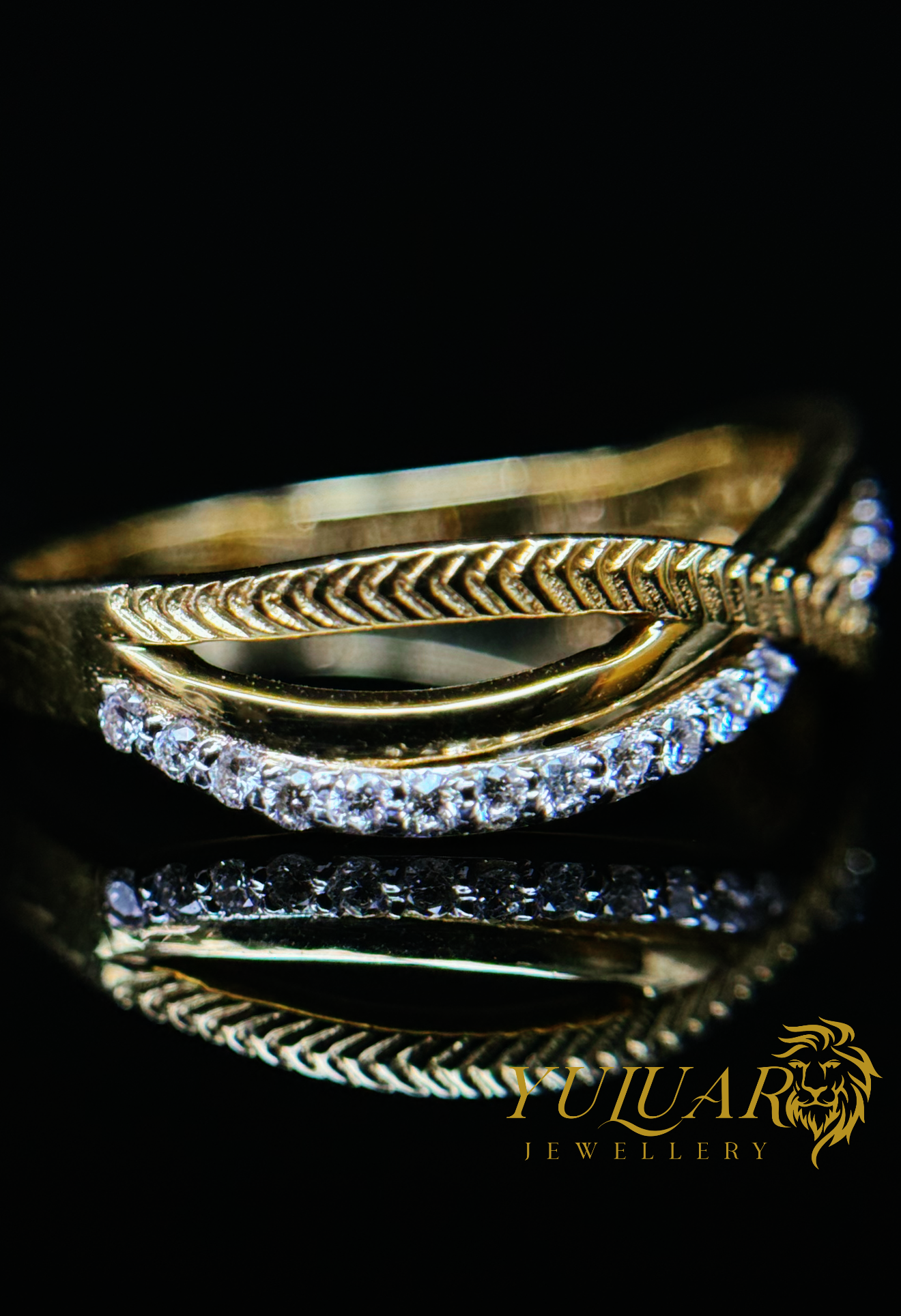 0.15 CT TW ROUND BRILLIANT LAB-GROWN DIAMOND ANNIVERSARY RING IN 14K YELLOW GOLD