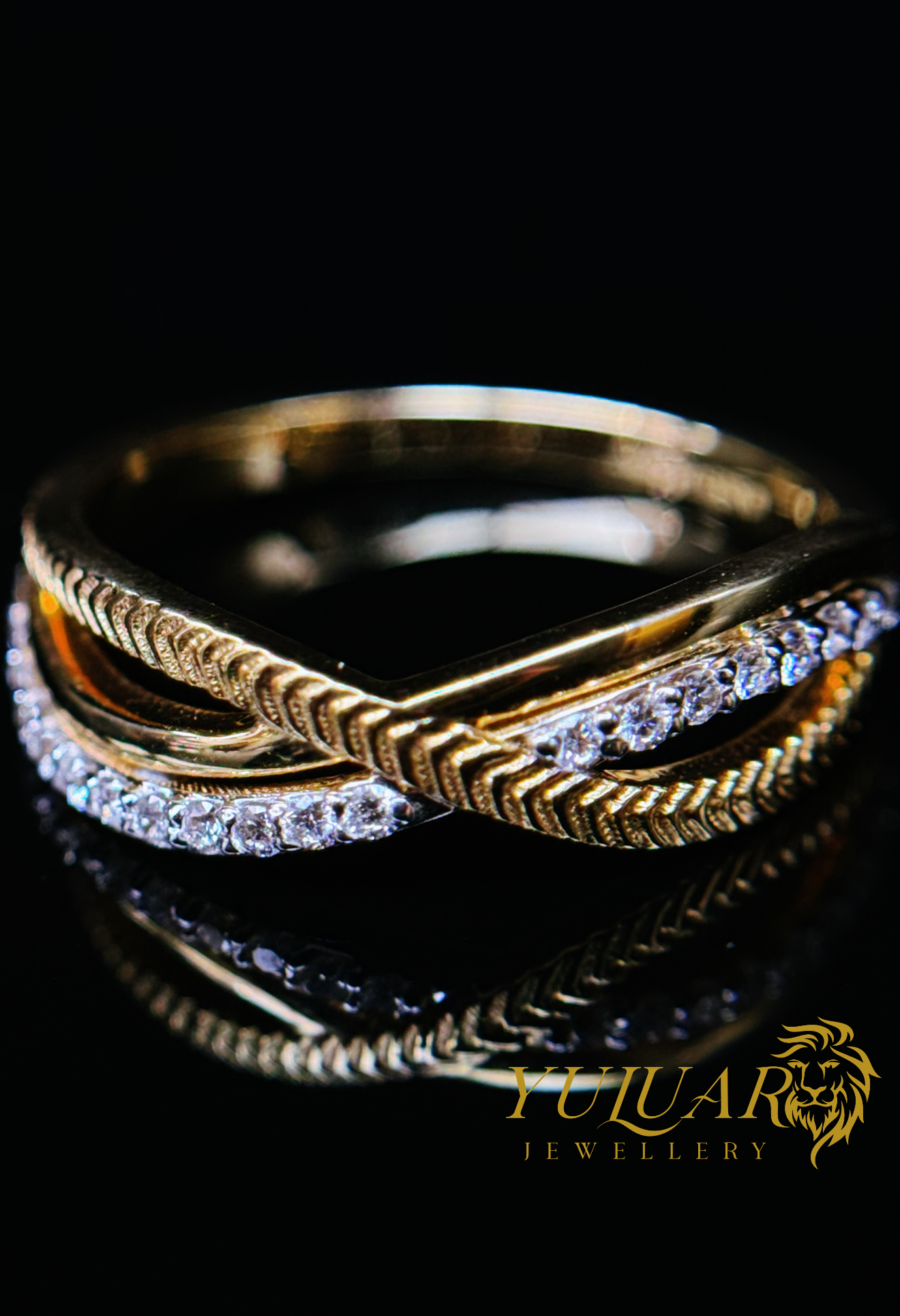 0.15 CT TW ROUND BRILLIANT LAB-GROWN DIAMOND ANNIVERSARY RING IN 14K YELLOW GOLD