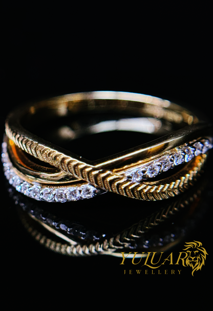 0.15 CT TW ROUND BRILLIANT LAB-GROWN DIAMOND ANNIVERSARY RING IN 14K YELLOW GOLD