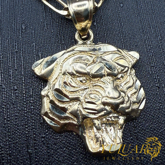 Tiger Pendant 14K