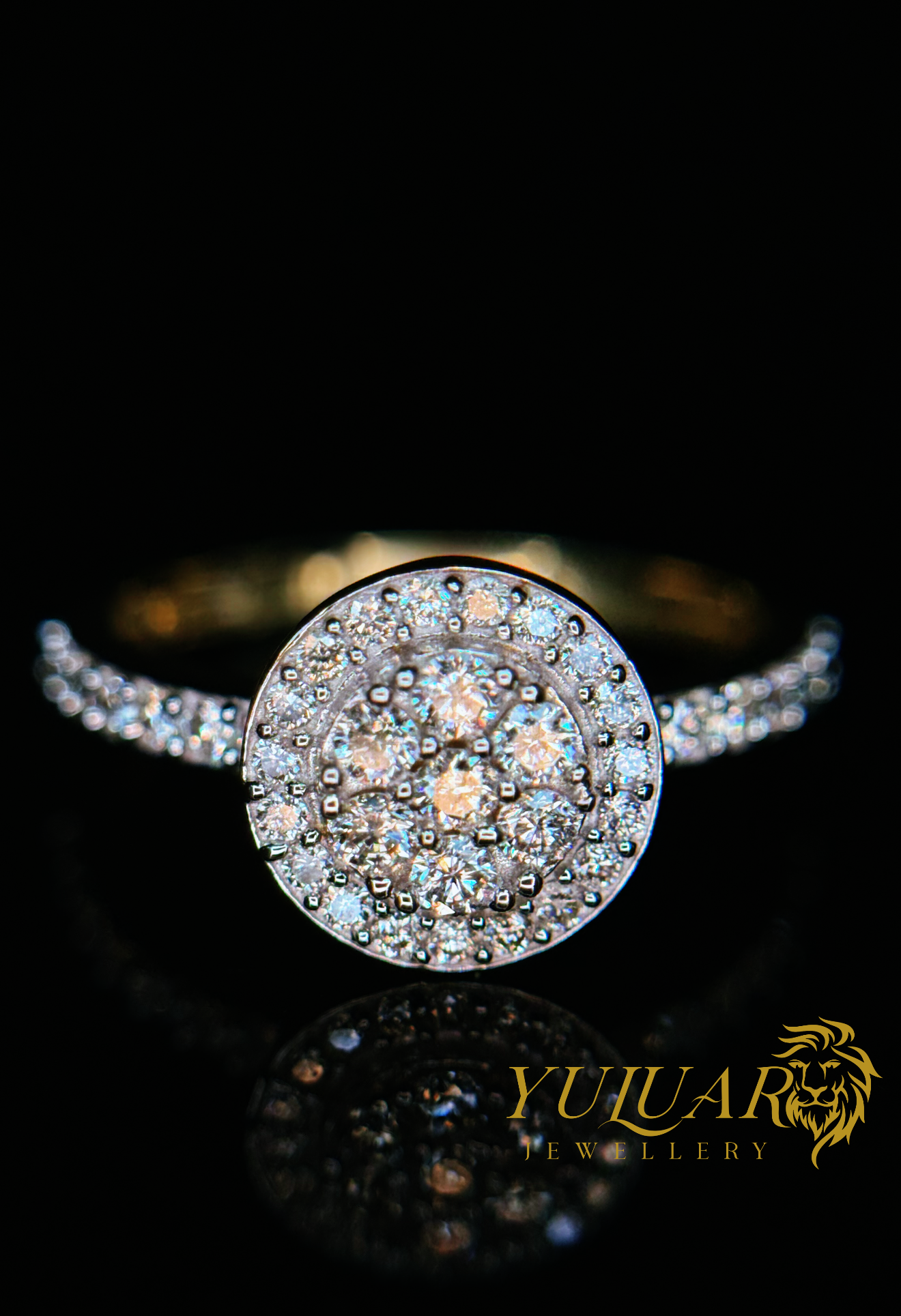 0.58 CT TW ROUND BRILLIANT NATURAL DIAMOND ENGAGEMENT RING IN 10K YELLOW GOLD