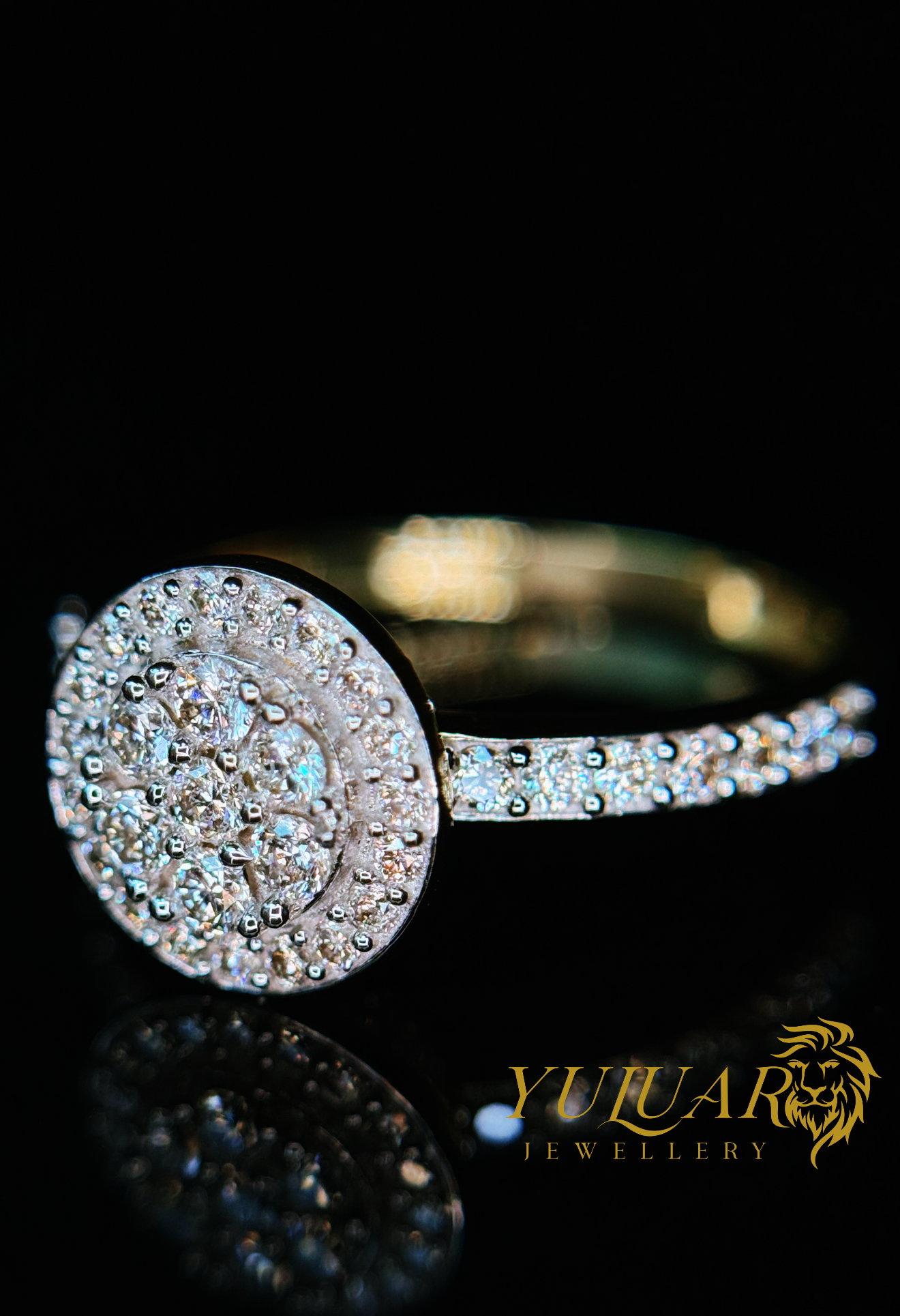 0.58 CT TW ROUND BRILLIANT NATURAL DIAMOND ENGAGEMENT RING IN 10K YELLOW GOLD