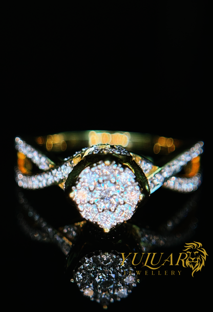 0.31 CT TW ROUND BRILLIANT NATURAL DIAMOND ENGAGEMENT RING IN 10K YELLOW GOLD
