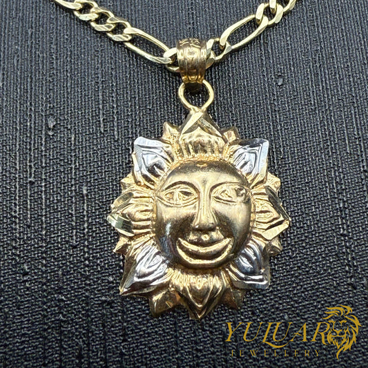 Sun Pendant Two Tone