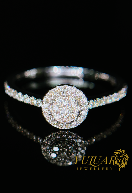 0.15 CT TW ROUND BRILLIANT NATURAL DIAMOND ENGAGEMENT RING IN 10K WHITE GOLD
