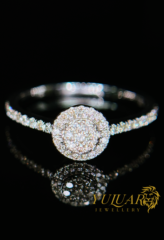 0.15 CT TW ROUND BRILLIANT NATURAL DIAMOND ENGAGEMENT RING IN 10K WHITE GOLD