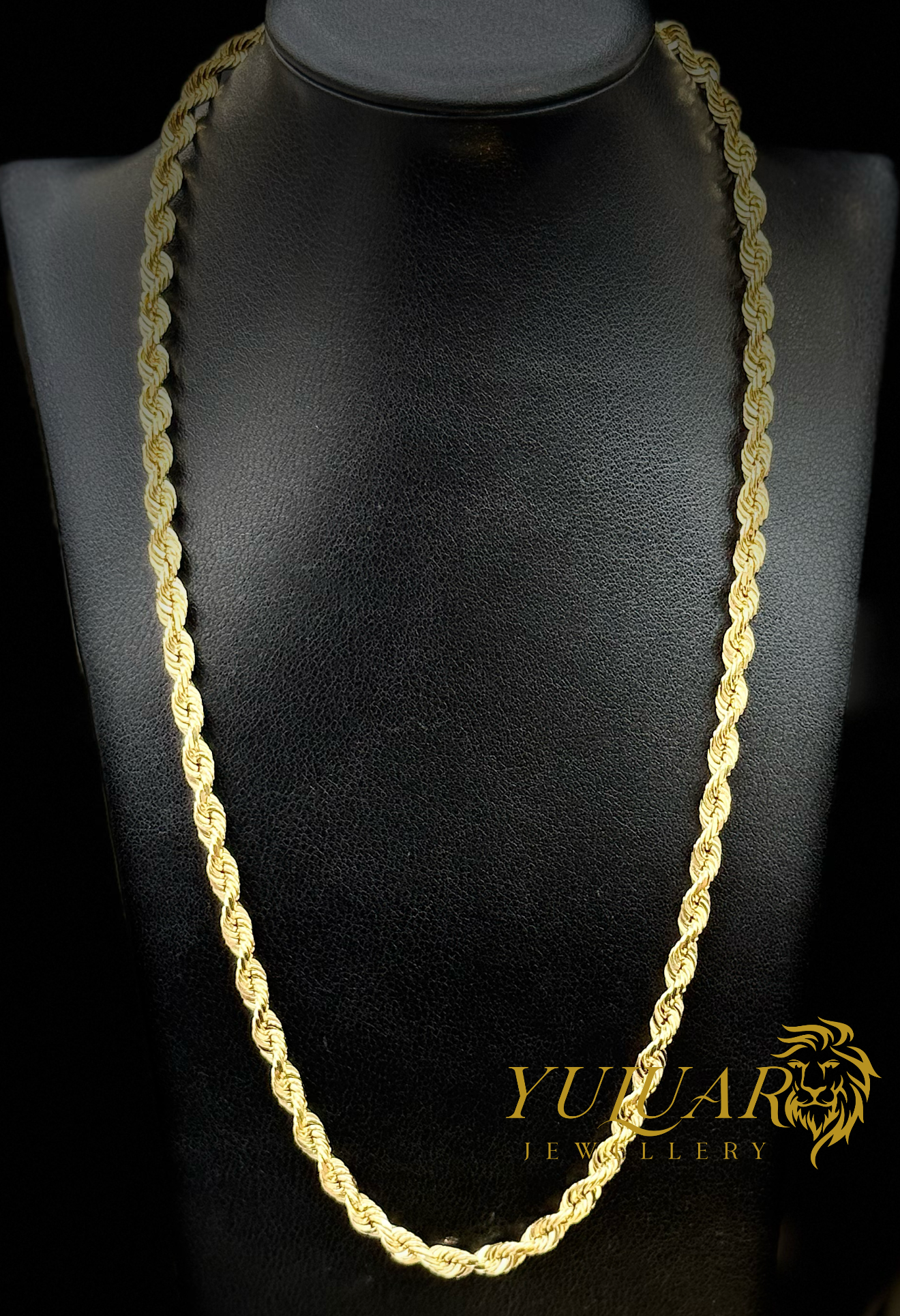 14K SOLID ROPE CHAIN 24''