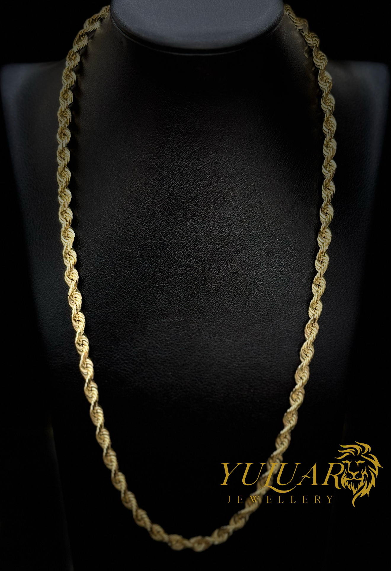 14K SOLID ROPE CHAIN 24''