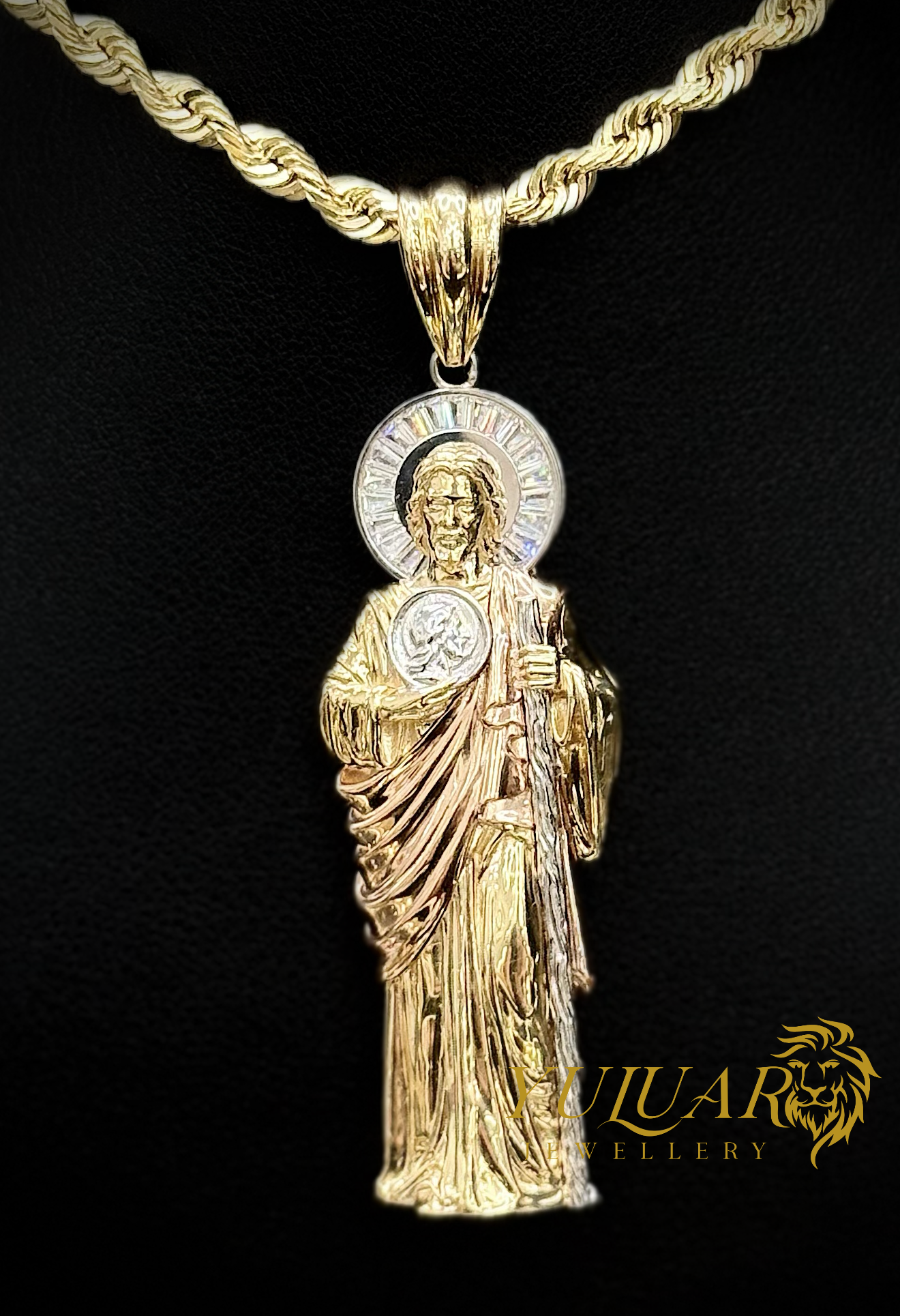 14k 3D San Judas Pendant