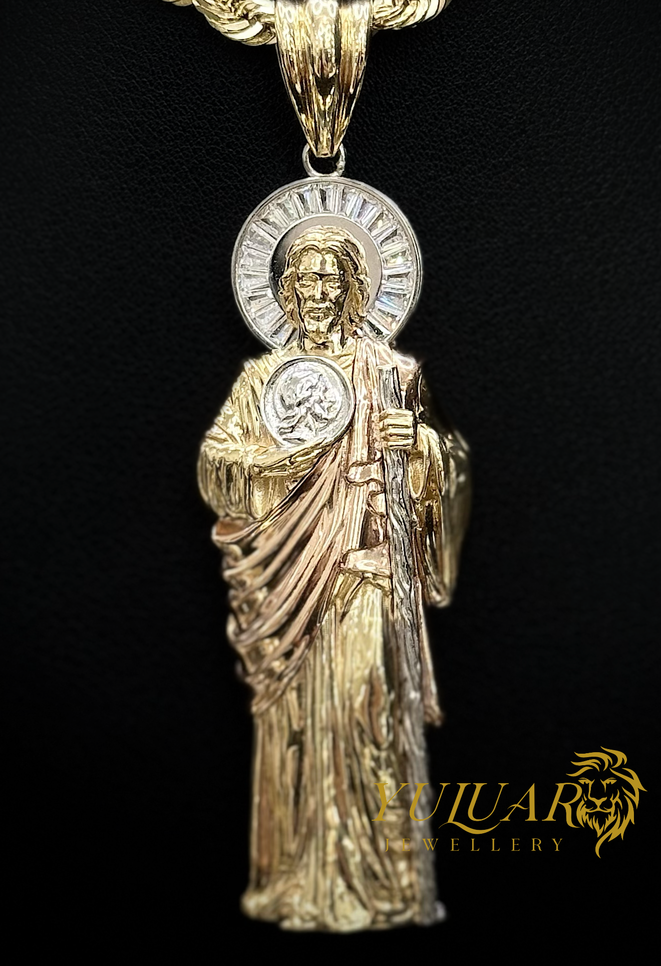 14k 3D San Judas Pendant