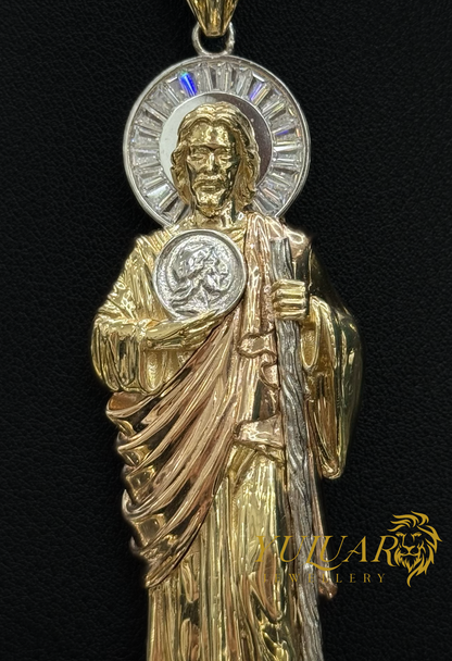 14k 3D San Judas Pendant