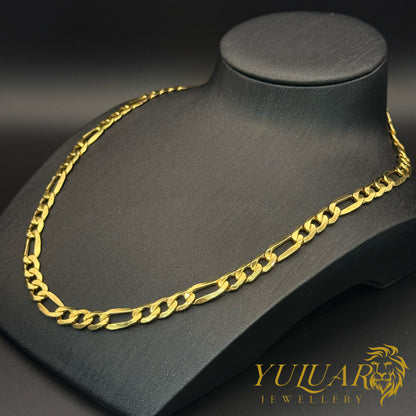 14K Hollow Figaro Chain (8.2 mm) 22''