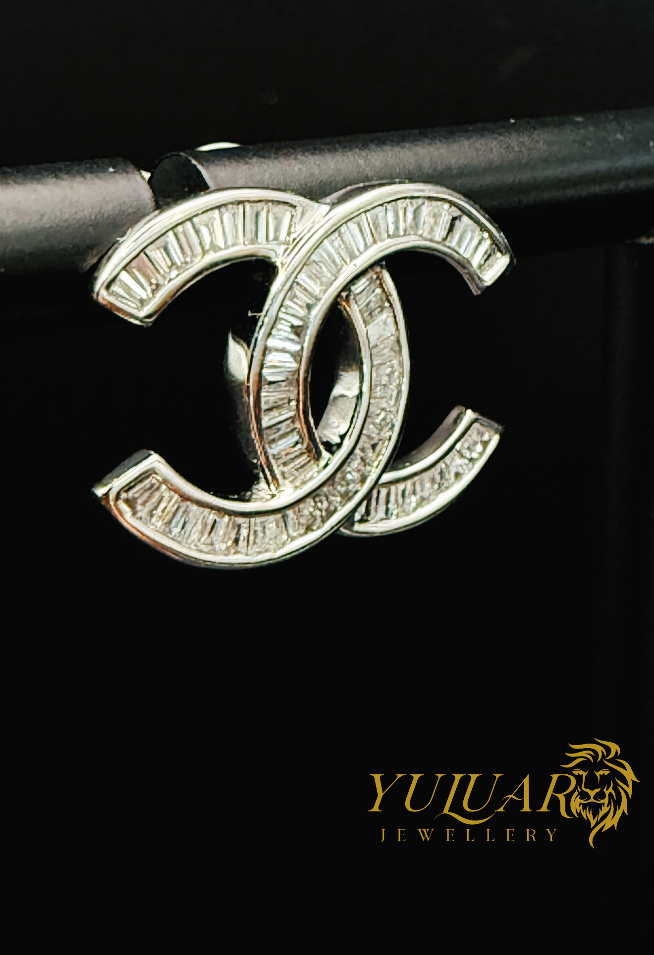 14K CC WHITE GOLD STUD EARRINGS 0.492 CTS NAT DIA