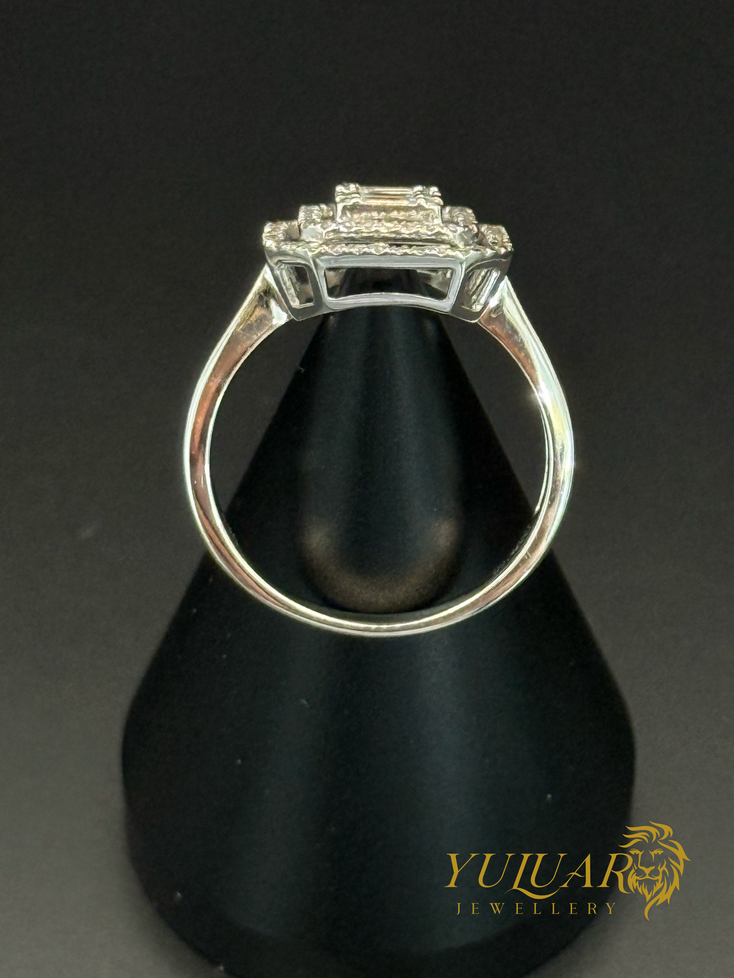 Women’s 14K White Gold Ring with Natural Diamonds .43 Carats