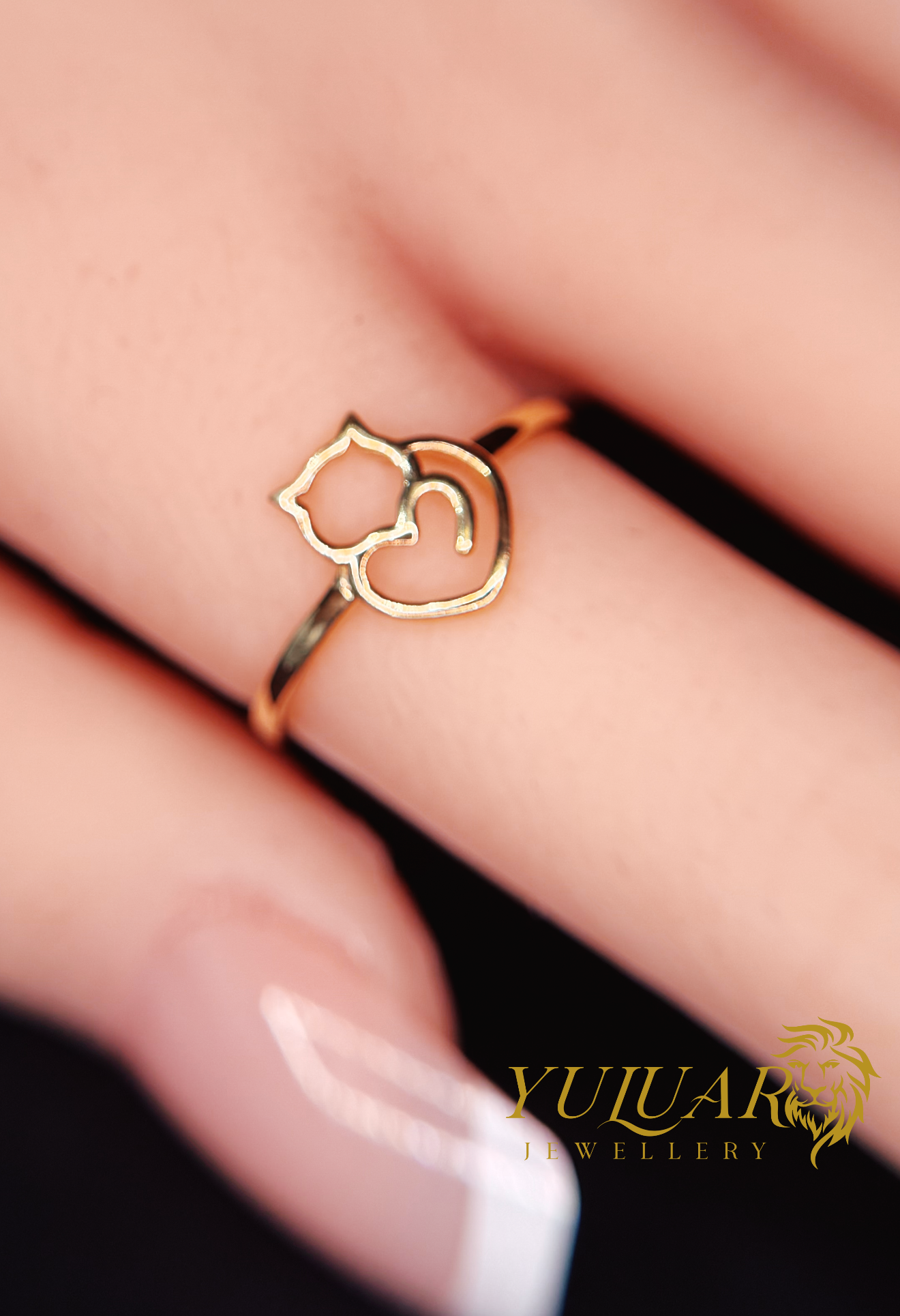 14K Cat-heart shape Women's Ring