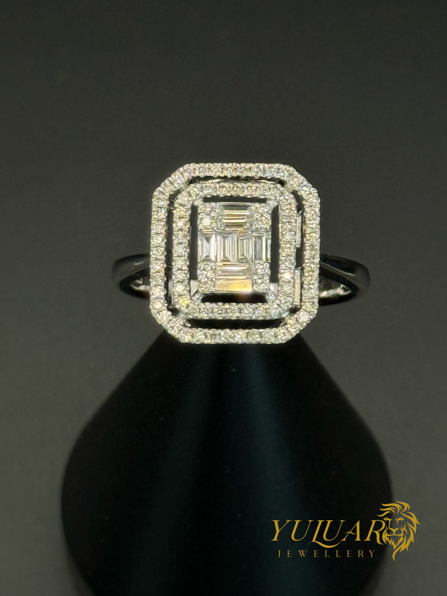 Women’s 14K White Gold Ring with Natural Diamonds .43 Carats