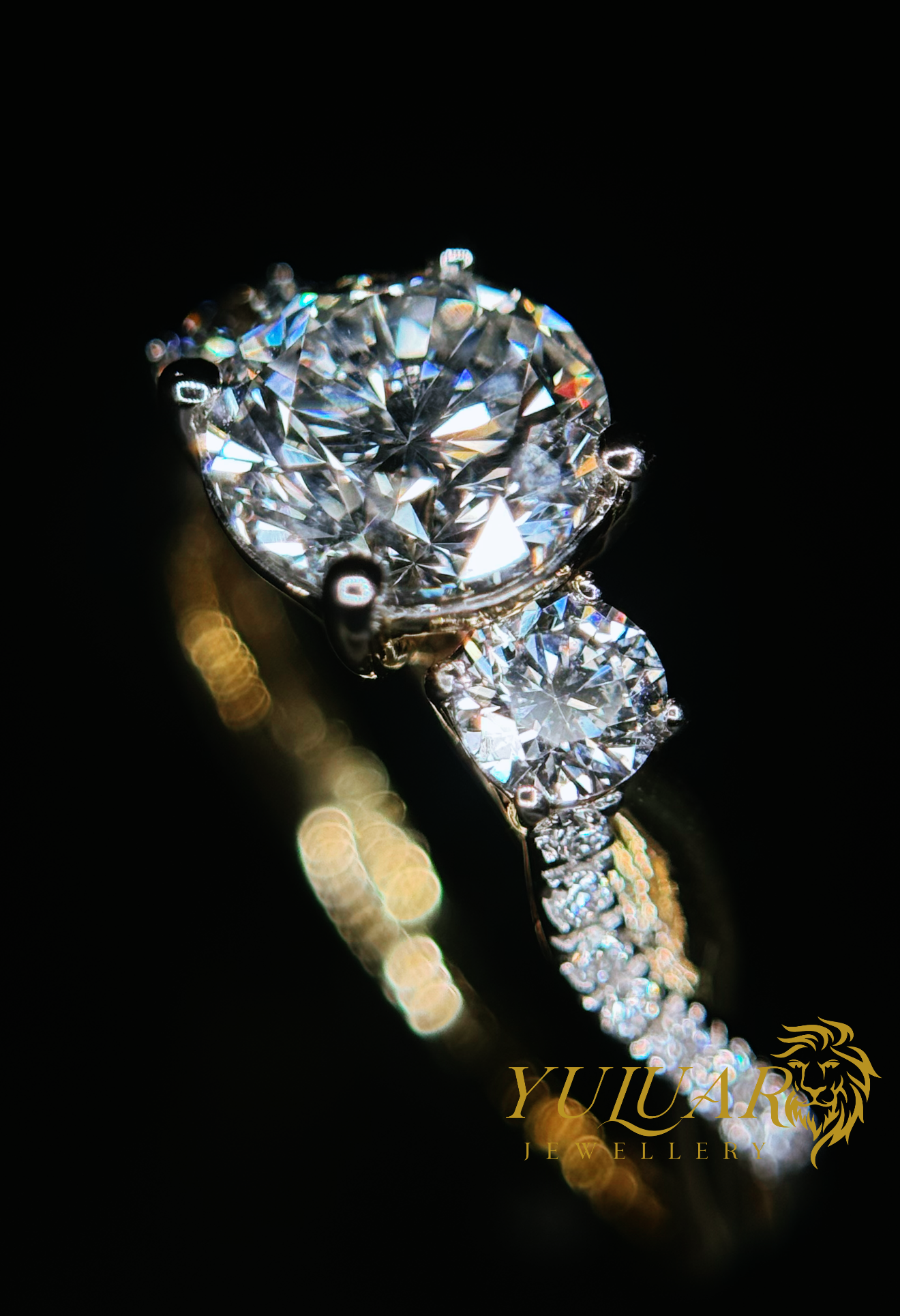 2.04 CT TW ROUND BRILLIANT CERTIFIED LAB-GROWN DIAMOND ENGAGEMENT RING IN 14K YELLOW GOLD (G-H/VS)